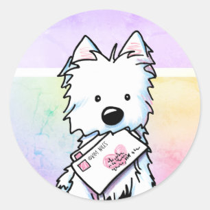 Pegatinas de Cartas de Amor de Westie