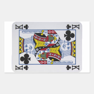 Pegatinas de cartas de juego King Clovers (Clubs)