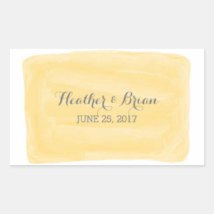 Pegatinas de casamiento amarillo