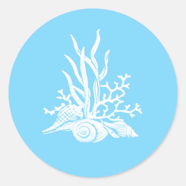 Pegatinas de casamiento con cascos marinos (Anverso)