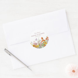 Pegatinas de casamiento de flores silvestres - Sel