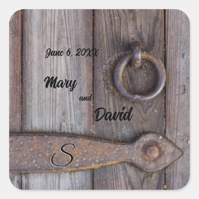 Pegatinas de casamiento de la manecilla de la puer (Anverso)