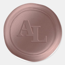 Pegatinas de casamiento monograma de sellado de ce