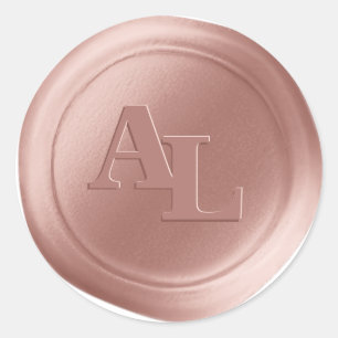 Pegatinas de casamiento monograma de sellado de ce