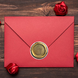 Pegatinas de casamiento personalizadas Gold Wax Se