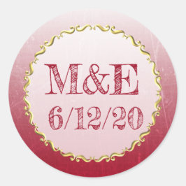 Pegatinas de casamiento personalizado de la Red Cr