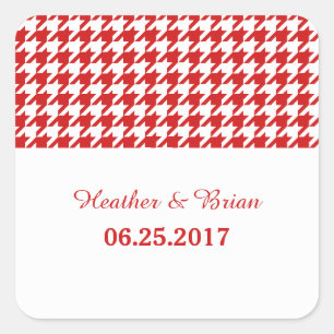 Pegatinas de casamiento rojo