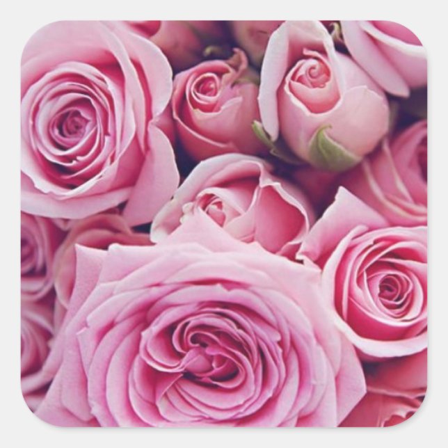 Pegatinas de casamiento rosa (Anverso)