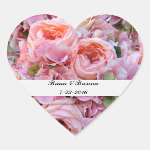 Pegatinas de casamiento y Sello para sobres de flo