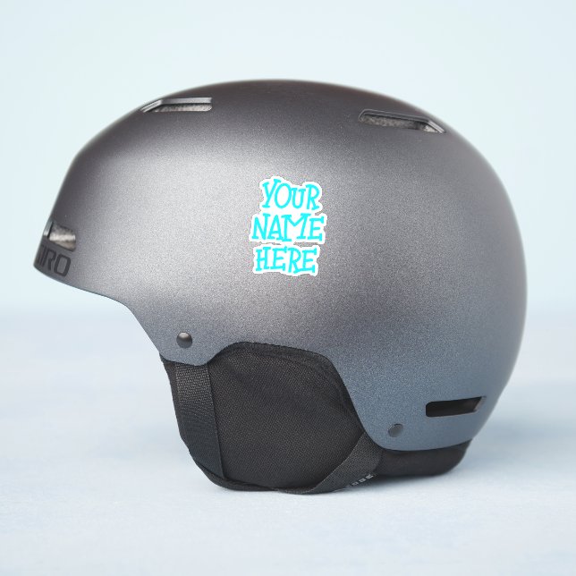 Pegatinas de casco de texto con nombre personaliza (Lado del casco)