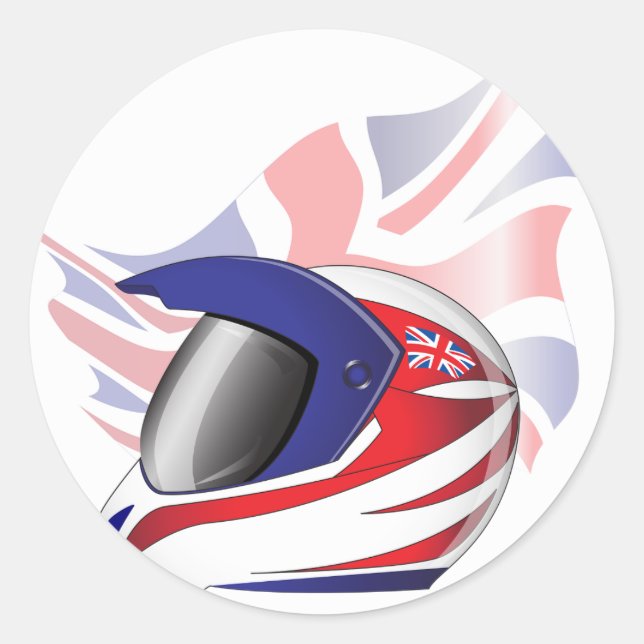 Pegatinas de cascos Union Jack Motorcycle (Anverso)