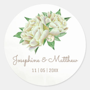 Pegatinas de casquería de crema de peonies