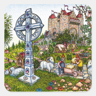 Pegatinas de Castle Cross