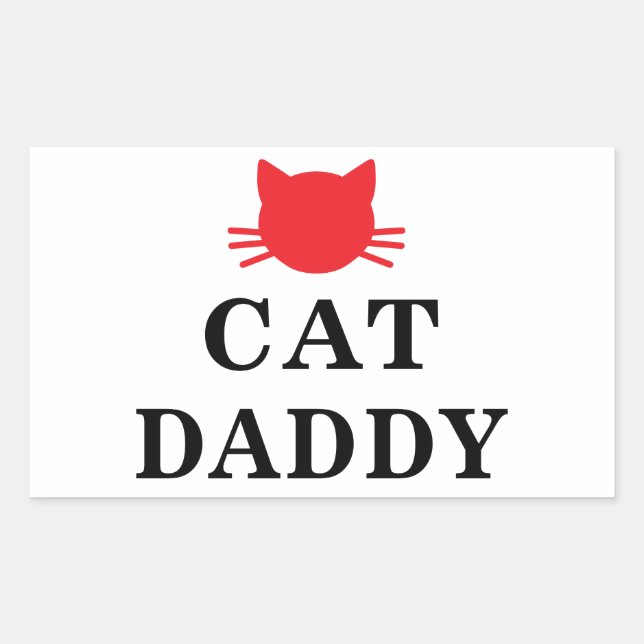 Pegatinas de Cat Daddy Rectangle (Anverso)