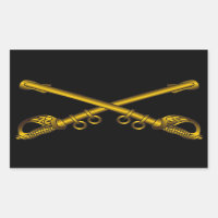 Pegatinas de Cavalry Crossed Sabers
