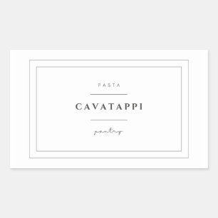 Pegatinas de Cavatappi Pasta Food Label