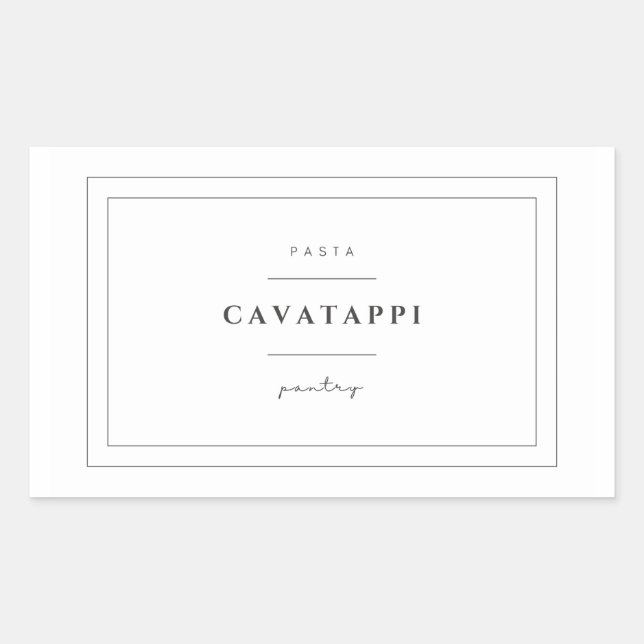 Pegatinas de Cavatappi Pasta Food Label (Anverso)