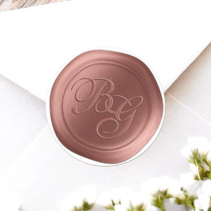 Pegatinas de caza de lana monograma calligrafía de
