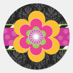 Pegatinas de cebra y flores suaves