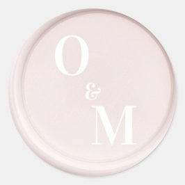 Pegatinas de cera blanca de iniciales personalizad