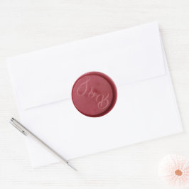 Pegatinas de cera de monograma personalizado para