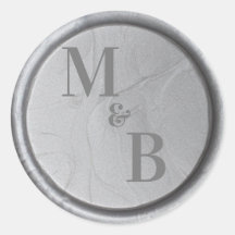 Pegatinas de cera personalizadas con iniciales de