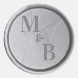 Pegatinas de cera personalizadas con iniciales de