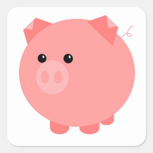 Pegatinas de cerdo de Cute Chubby