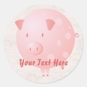 Pegatinas de cerdo rosado