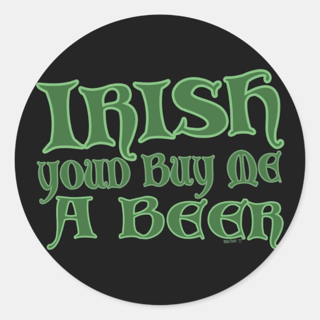 Pegatinas de cerveza Irish Buy (Anverso)