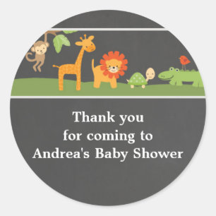 Pegatinas de Chalkboard Background Jungle Safari