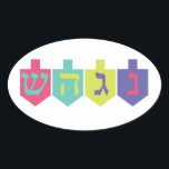 Pegatinas de Chanukah<br><div class="desc">Pegatinas Dreidel</div>