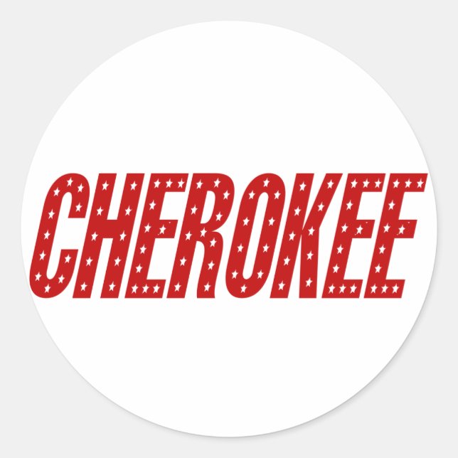 Pegatinas de Cherokee Star (Anverso)