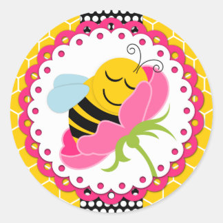 Pegatinas de chica Bee Baby Shower