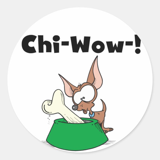 Pegatinas de Chihuahua Chi-Wow (Anverso)