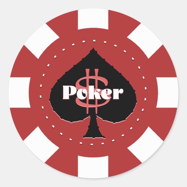 Pegatinas de Chip de Poker (Anverso)