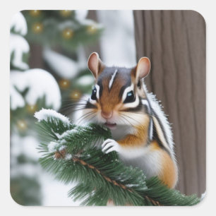 Pegatinas de Chipmunk navidades