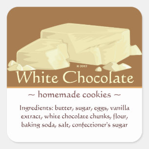 Pegatinas de chocolate blanco de la plaza del pers