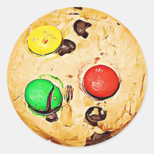 Pegatinas de chocolate con velas y galletas