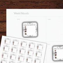Pegatinas de Chocolate Grfatated Bullet Journal