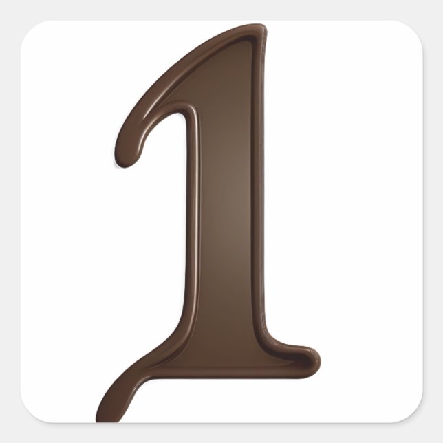 Pegatinas de chocolate número 1 (Anverso)