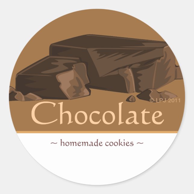 Pegatinas de chocolate personalizable (Anverso)