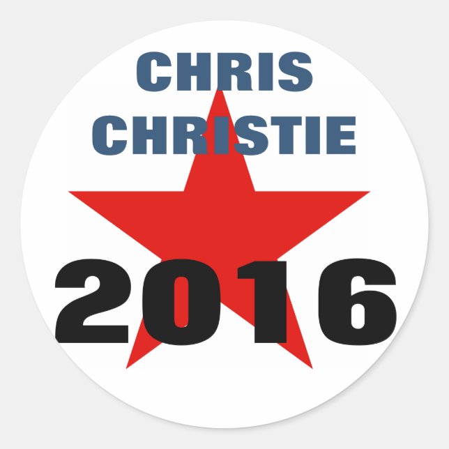 Pegatinas de Chris Christie 2016 (Anverso)