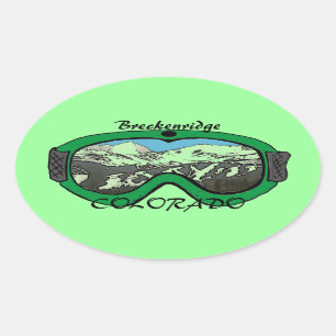 Pegatinas de ciclismo verde de Breckenridge