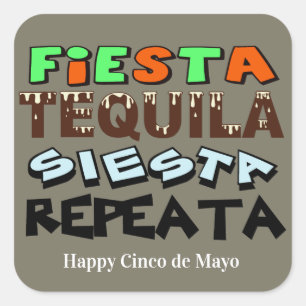 Pegatinas de Cinco de Mayo Fiesta