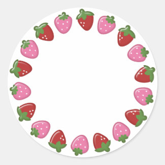 Pegatinas de Círculo de Fresas