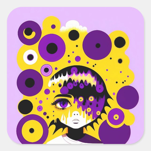 pegatinas de círculo no binarios (Anverso)