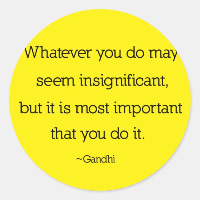 Pegatinas de citas de Gandhi (Anverso)