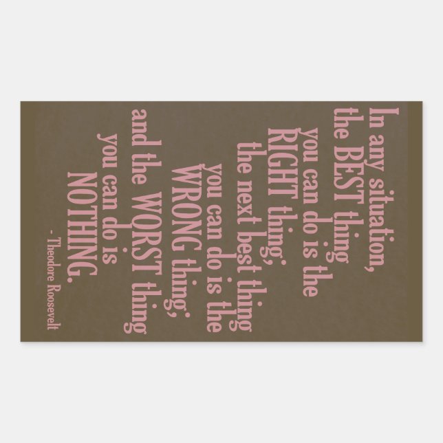 Pegatinas de citas motivacionales "Haz algo" (Anverso)