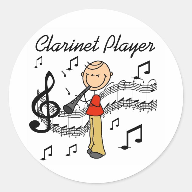 Pegatinas de clarinetista (Anverso)